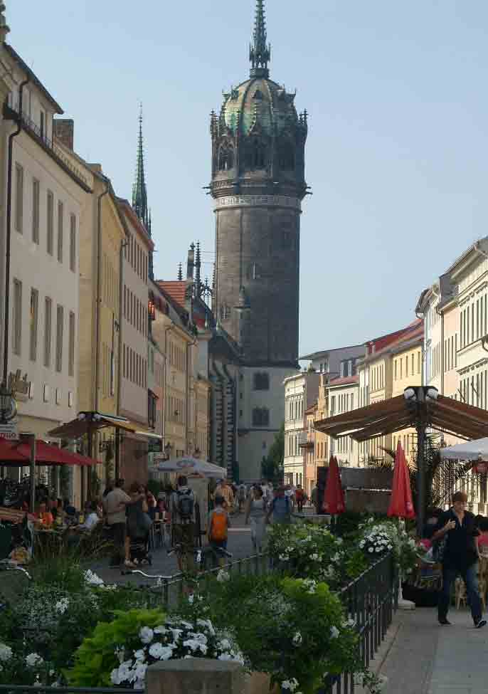 Wittenberg Blick zur Schlosskirche