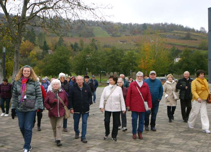 Menschengruppe mit Reiseleitung