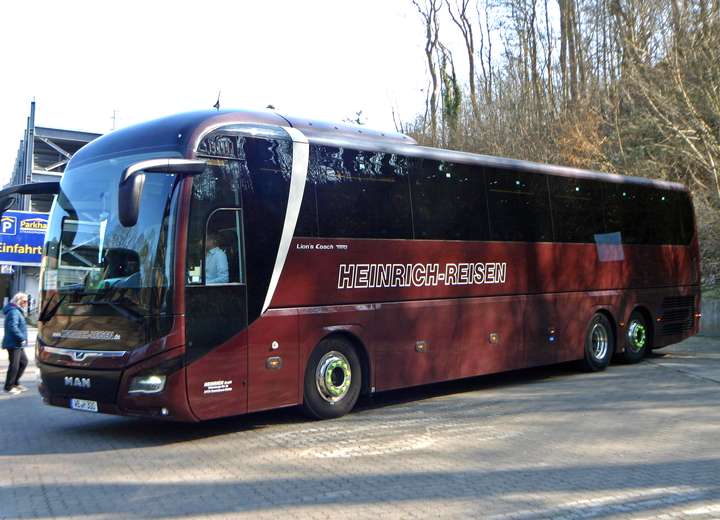 Ansicht auf den MAN Lions Coach Reisebus